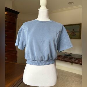 NWT Lululemon Softstreme Gathered T-Shirt Oasis Blue size 6